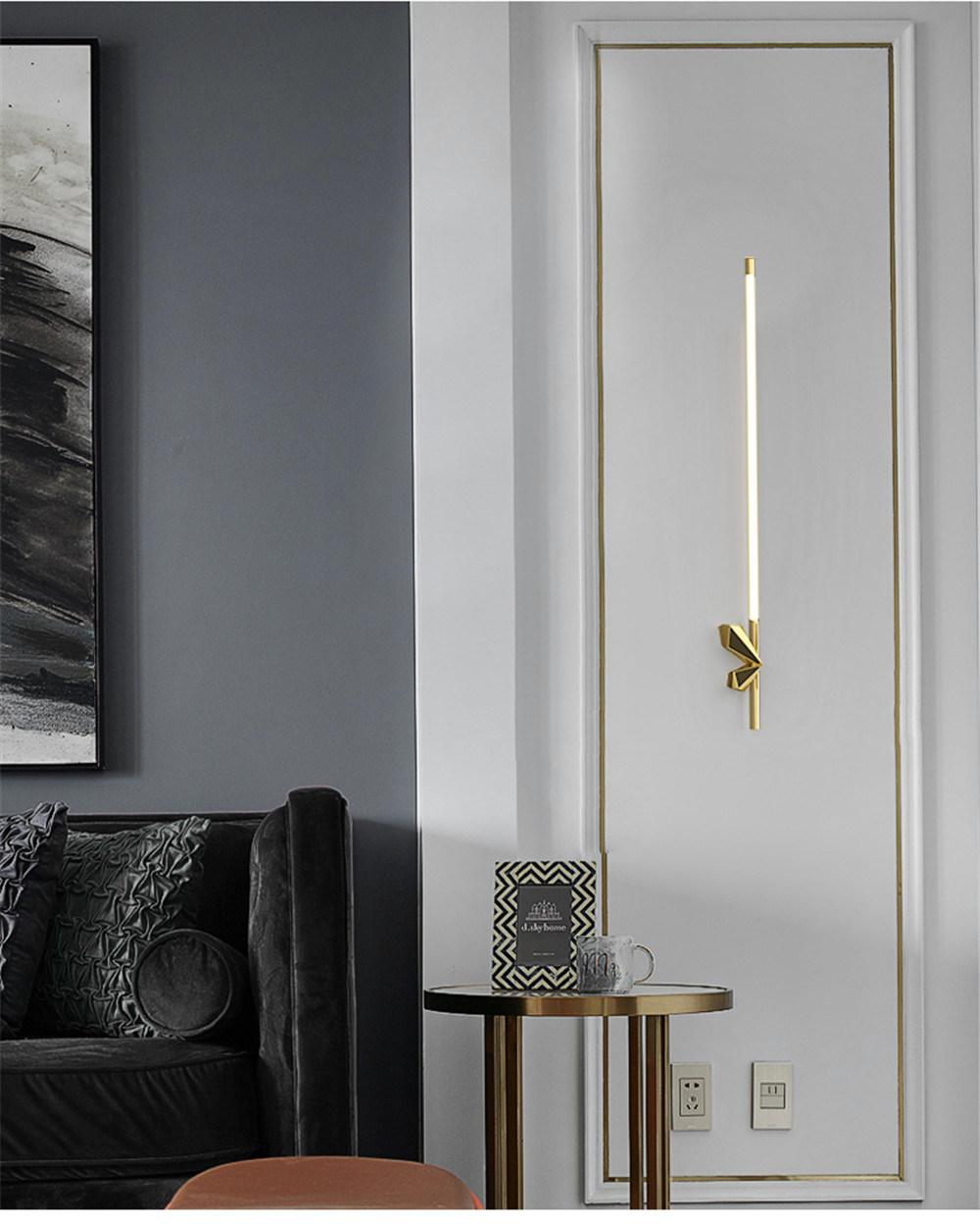 Modern Design LED Wall Lamp for Bathroom Bedroom Mirror Wall Sconce Indoor Decoration Nordic Home Deco Bedside Lamp Fixture Gold