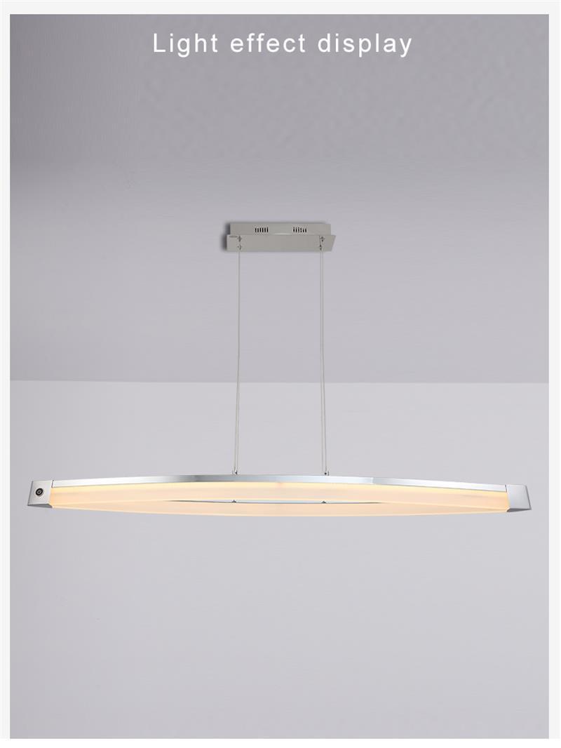 Luxury Nordic Indoor Lamp Dining Room Glass Flat Pendant Light Chandelier