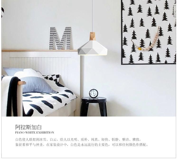 Modern Minimalist Design Wood Pendant Light Annelise Unique Jewel Scandinavian Pendant Light (WH-AP-331)