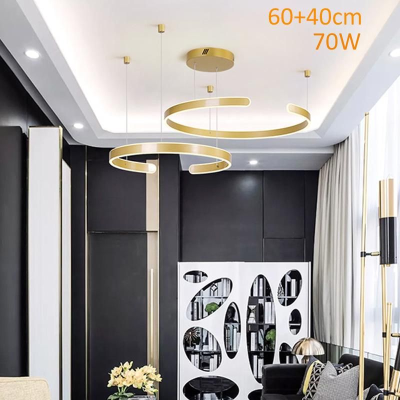 Nordic Style Living Room Pendant Lighting Modern Ring Hall Lamps Restaurant Designer Chandelier