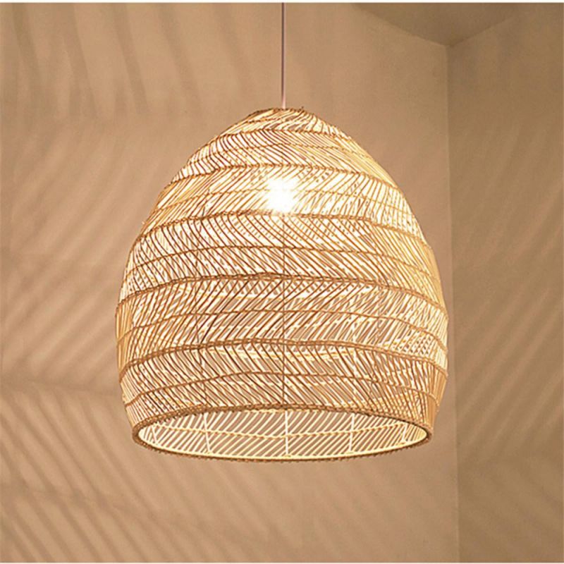 Modern Rattan Pendant Lights Japanese Style Hanglamp for Living Room Bedroom Dining Room Bar Decor Loft E27 Luminaire Suspension