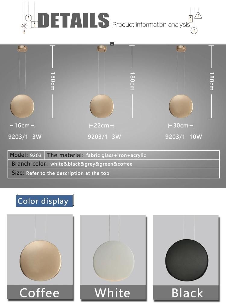 Guzhen Factory Round Disk LED Pendant Lighting