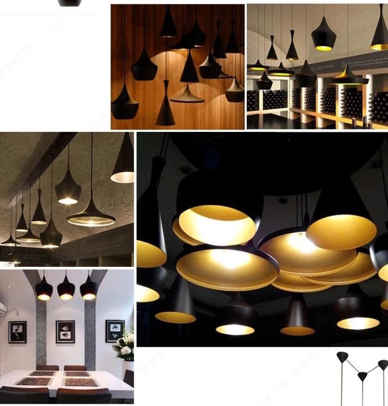 Industrial Pendant Light 3 Pieces/Set Vintage Design Black Metal Loft Lamp Music Nordic Home Pendant Lamp (WH-AP-182)