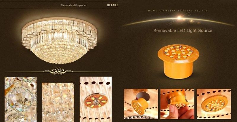 Home Decoration Luxury Crystal LED Ceiling Light Zf-Cl-001