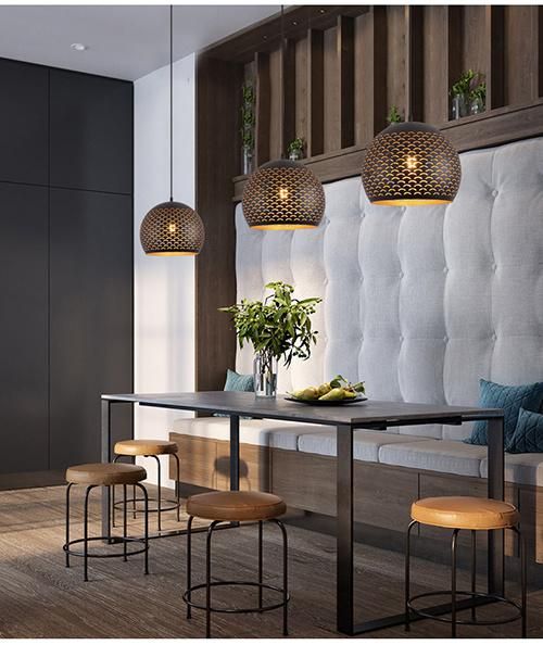 Industrial Home Lighting Pendant Lamp with Black Color for Restaurant Decorative