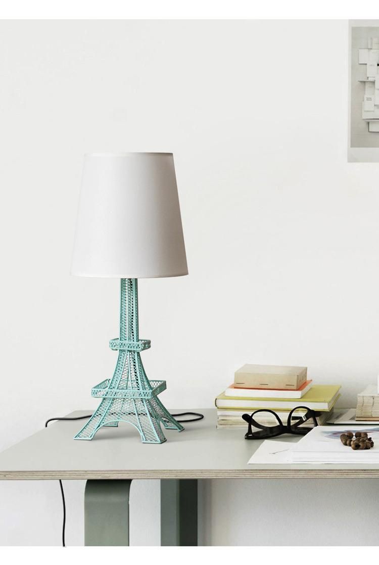 Eiffel Tower Table Lamp Living Room Dining Room Iron Lighting Table Lamp European Postmodern Bedside Night Lamp Table Lamp