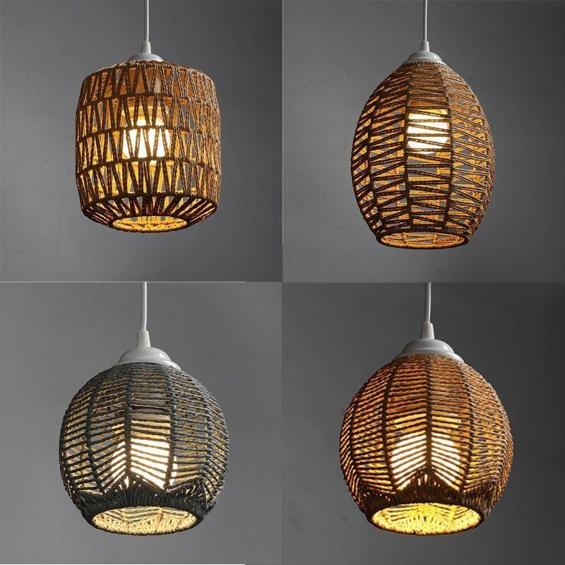 LED Chandelier Rattan Imitation Hemp Rope Chandelier