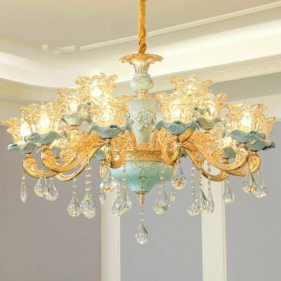 Guangzhou Round LED Crystal Pendant Chandeliers Crystal 6 Arms
