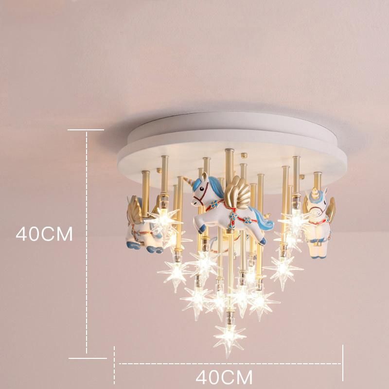 Nnicorn Shape LED Cute Bedroom Lights for Girls Baby Room Light for Kids Room Chandelier (WH-MA-137)