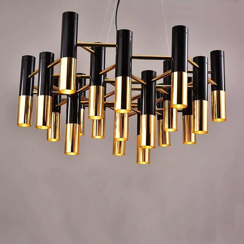 Hot Modern Gold Aluminum Bar Shape Chandelier Pendant Lights