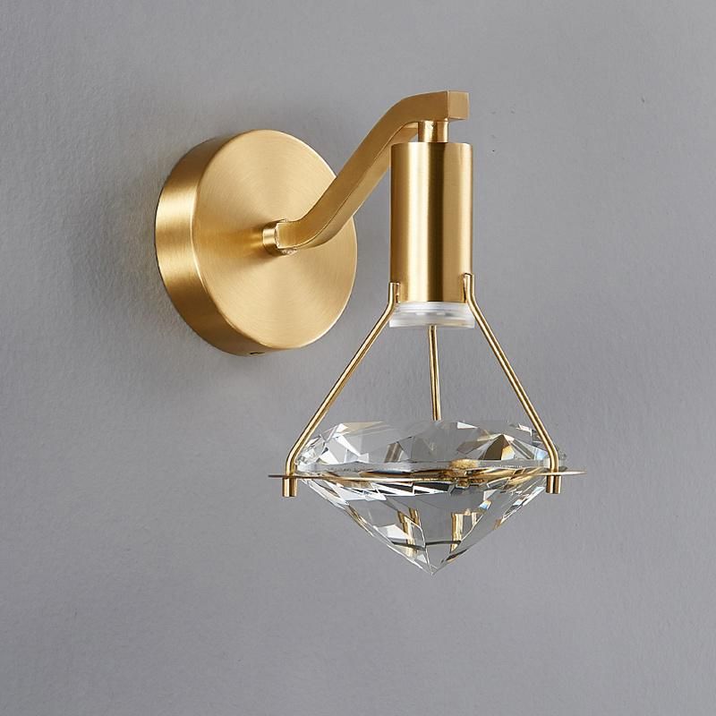 Light Luxury Bedroom Bedside Wall Lamp Living Room Corridor Crystal Diamond Light