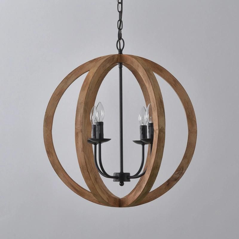 Industry Pendant Lighting Solid Kitchen Bar Coffee Shop Dining Room Solid Wood Pendant Lights (WH-VP-113)