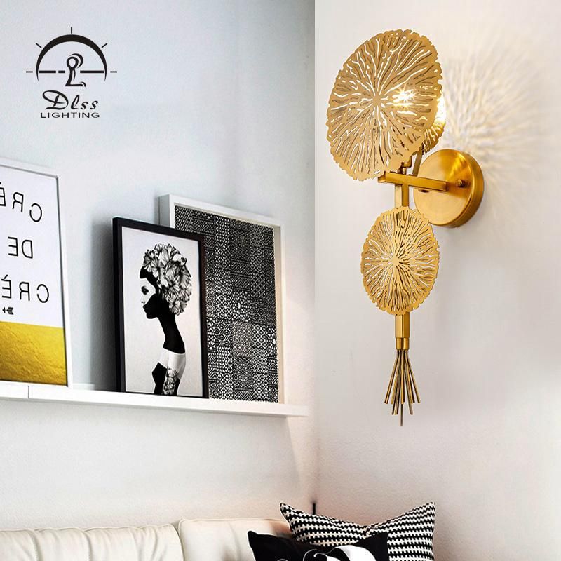 Hall Decoration Gold Metal LED Modern Chandelier Wall Lighting