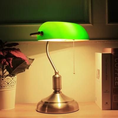Retro Style Classical Green Lampshade Table Lamp Office Lamp Desk Lamp