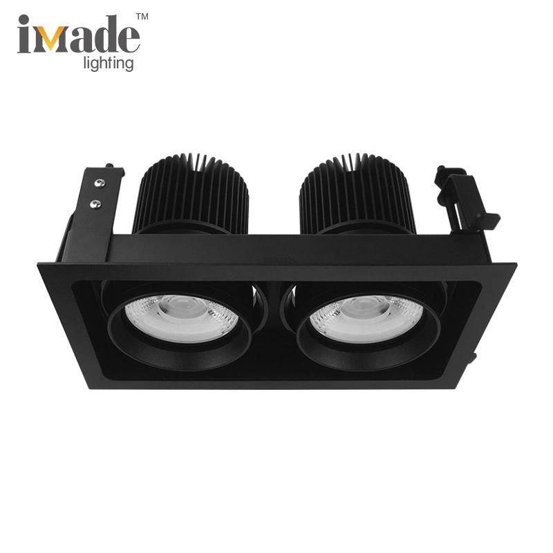 2X18W Double Head 2790lm 3000K 15deg 30deg 50deg Spotlight LED Downlight