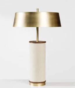 modern Table Lamp with Wrapped Leather