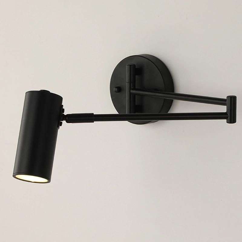 Bedroom Bedside Reading Light Modern Study Folding Telescopic Rocker Arm Wall Lamp