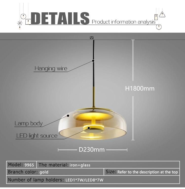 Warm White LED 7W 6 Lights Round Ring Modern Chandelier