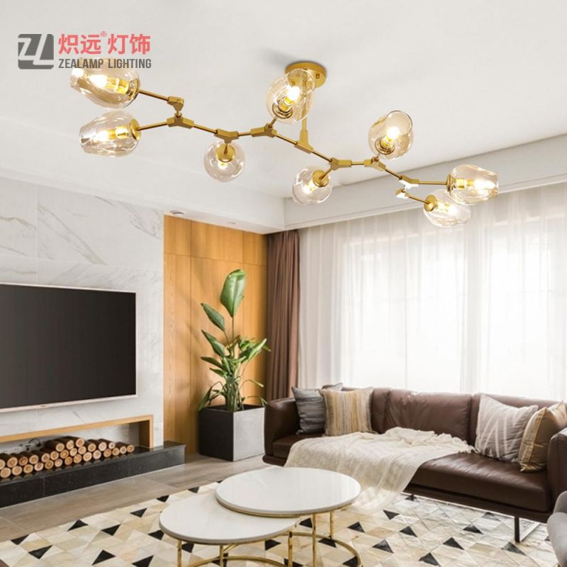 Postmodern Designer Suspension Lamp Decorative Interior LED Glass Pendant Light