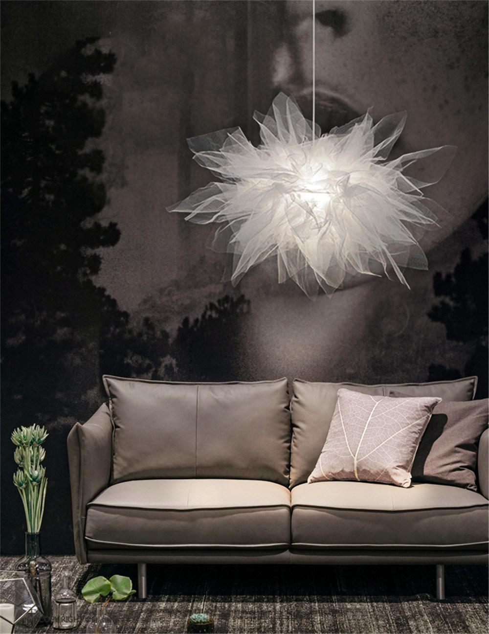 Romantic Lace Fabric Pendant Light Fixtures Pendant Lamp LED Hanging Lamp for Princess Living Room Bedroom Home Art Decor