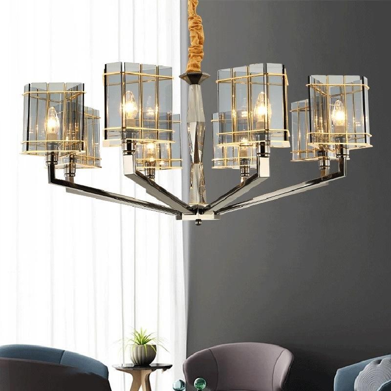 Industrial Style Crystal Chandelier Dining Room restaurant Pendant Lamp Light