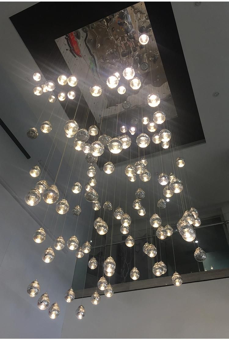 Creative Petal Lamp Decorative Exhibition Hall Commercial Hotel Custom Luxury Glass LED Chandelier