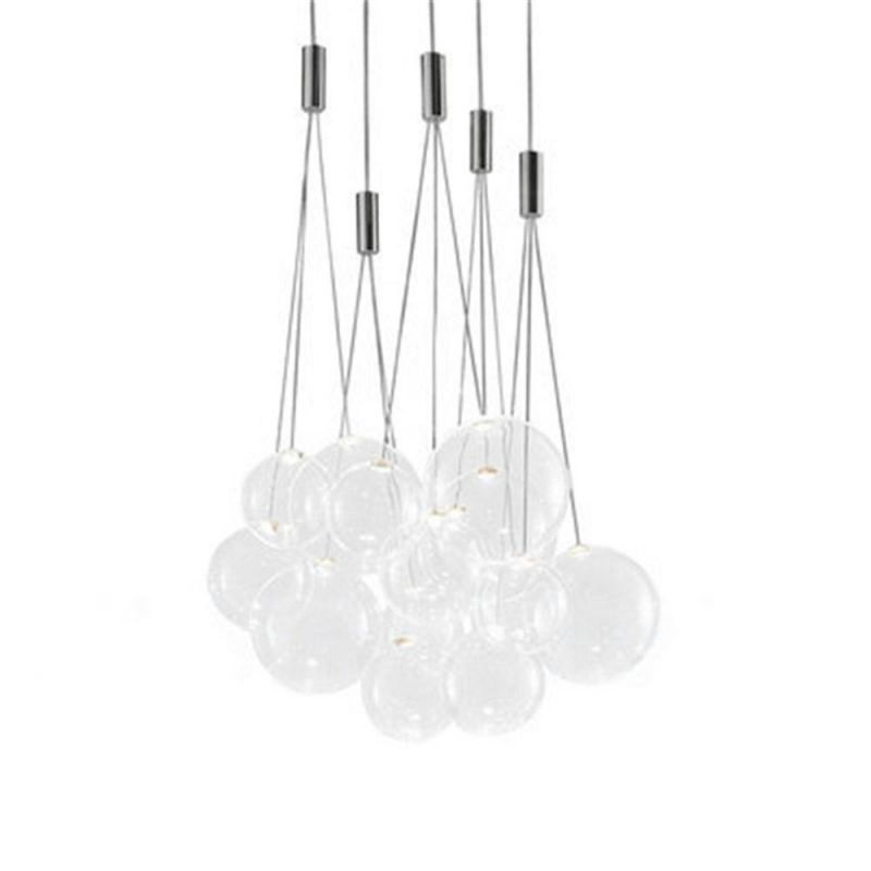 Modern Simple Pendant Lamp Living Room Staircase Home Decor Pendant Lights Creative Glass Ball Hanging Lights