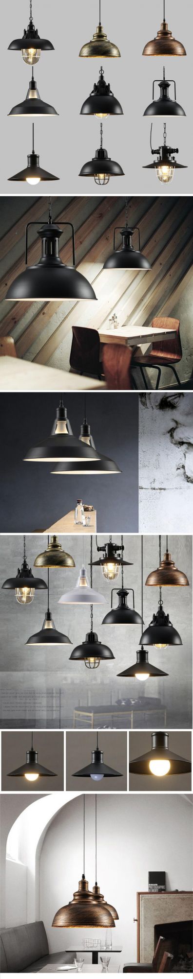 2021 Hot Sales Factory Wholesale Vintage Retro Lighting Black Metal Material Iron Lighting Chandelier Pendant Light