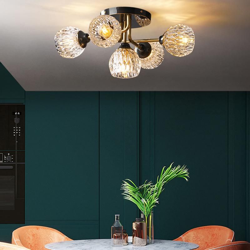 Ceiling Light Postmodern Copper Light Luxury Creative Living Room Light Simple Bedroom Lamp