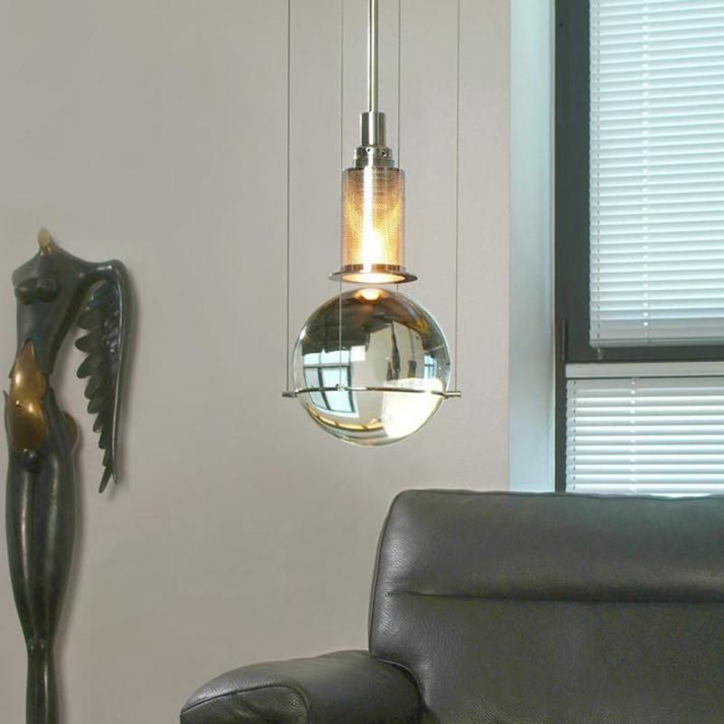 Creative Light Bulb Crystal Chandelier Industrial Style Pendant Lamp Light