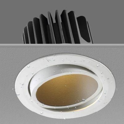 IP65 Round Waterproof LED Shower Light LED Recessed Downlight Ceiling Light 15W