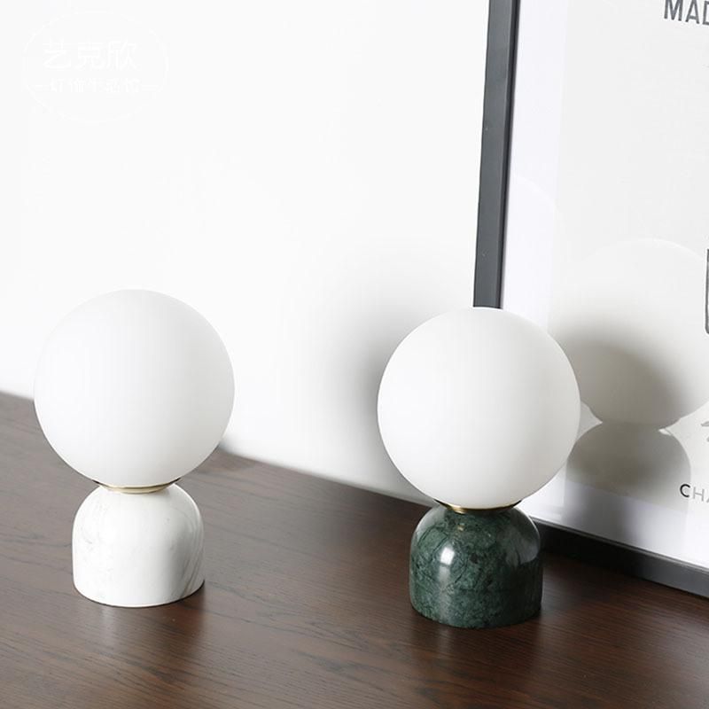 Home Room Desk Night Light Mini Glass Small Ceramic Table Lamp