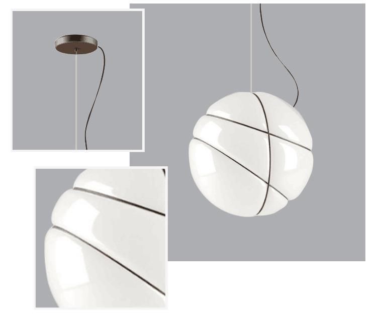 Contemporary Style Single Glass Globe Pendant Lamp for Restaurant