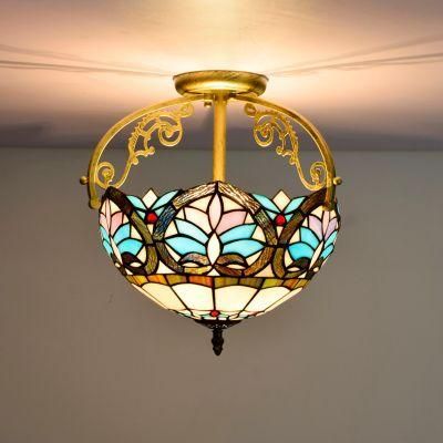 European Retro Mediterranean Style Heart Chandelier Colored Glass Ceiling Lights (WH-TA-32)