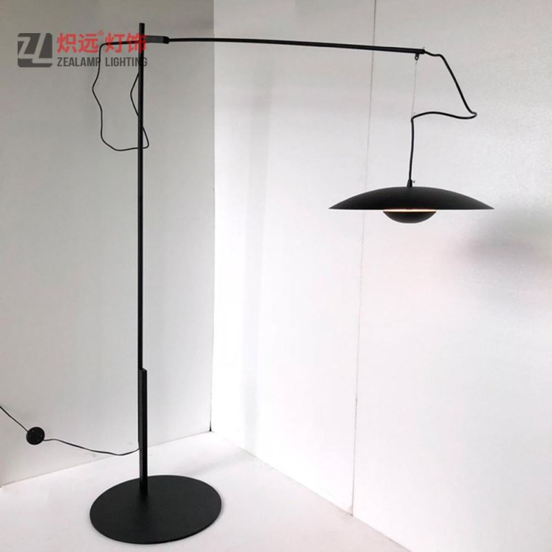 Contemporary Fancy Black Metal Floor Lamp for Study Room Decoration