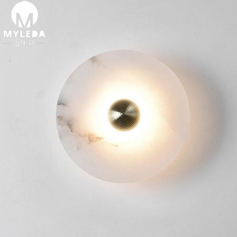 Modern Marble Brass Color Wall Lamp