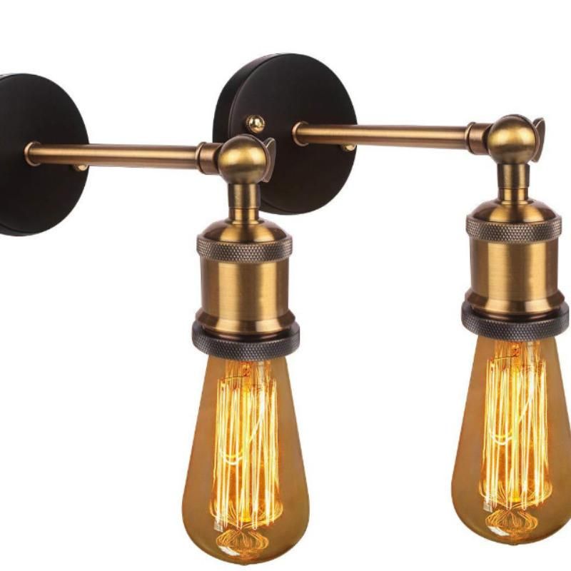 Factory Direct Selling Retro Industrial Style Wrought Iron Wall Lights for Living Room or Corridor