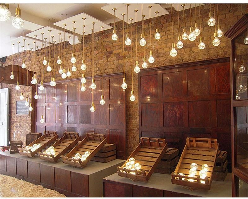 Mini Vintage Lighting Fixtures Copper Glass Restaurant Pendant Lights