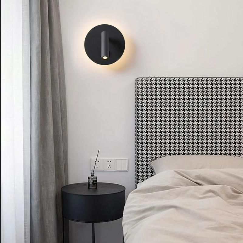 Reading Lamp Bedroom Headbed Wall Lamp Study LED Modern Simple with Spot Lights
