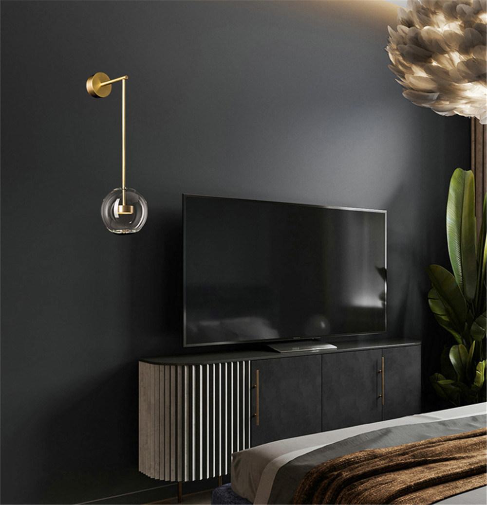 Bedroom Living Room Bedside Lamp Glass Post-Modern Personality Aisle Staircase Background Wall Lamp