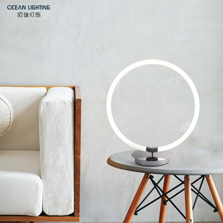 Ocean Lighting Contemporary Simple Round LED Decorative Table Lamp for Living Room Bedroom