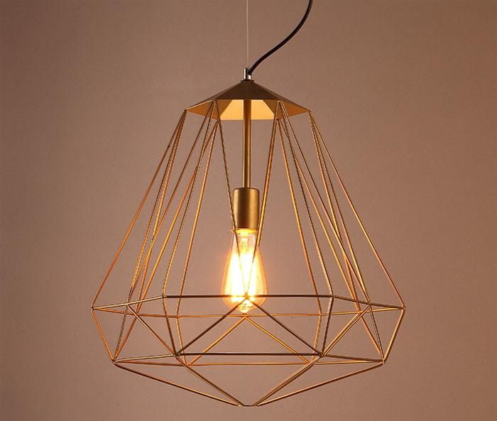 Industry Post Modern Style Metal Cage Hanging Lamp Pendant Lighting for Bar, Loft, Restaurant