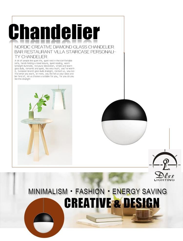 Modern Island Chandeliers Aluminum Acrylic Black E27 Pendant Lights