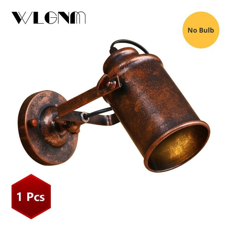 Vintage Wall Lamp Industrial Light Wall Sconc, Plug with Push Button Switch Interior Lamp (WH-VR-91)