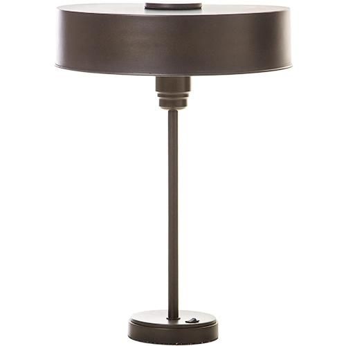 Dark-Bronze Finish Metal Lamp Shade and Base Table Lamp.