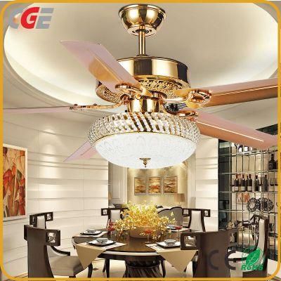 52inch 5 Blade LED Ceiling Fan with Light with Remote Control for Home AC Motor