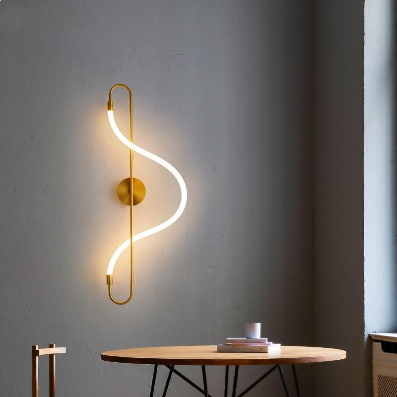 Modern LED Wall Lamp Bedroom Corridor Silicone LED Strip Wall Mount Bedside Wall Lamp (WH-OR-86)