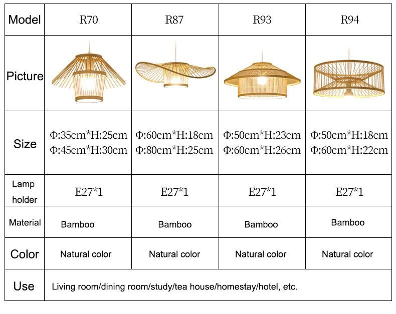 Chinese Bamboo Weaving Zen Living Room Dining Room Study Lamps Tea Room Bamboo Art Retro Natural Chandelier