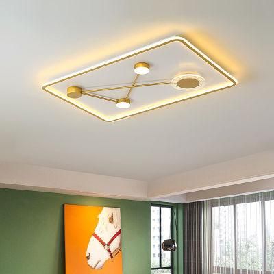 Golden Luxury Bedroom Lamp Simple Ceiling Light Creative Living Room LED