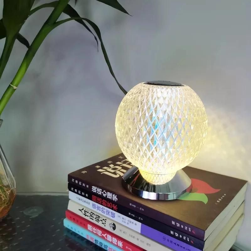 Bedroom Bedside Lighting Creative Crystal Ball Charging Table Lamp Moon LED Atmosphere Night Light